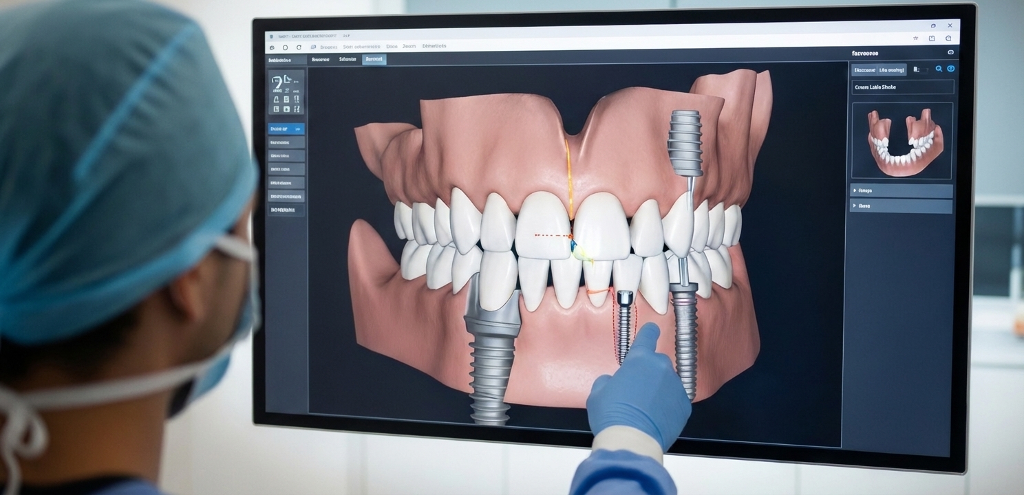 Qualität von Zahnimplantaten in der Türkei wird durch moderne 3D-Planungstechnologie maßgeblich sichergestellt.