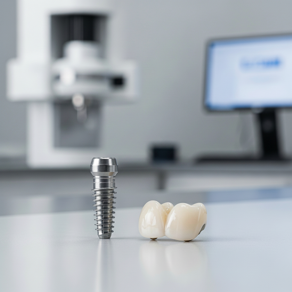 Matériaux d'implants dentaires et technologie. Implants Dentaires : Matériaux de haute qualité, comme le titane et la zircone, sont utilisés mondialement.