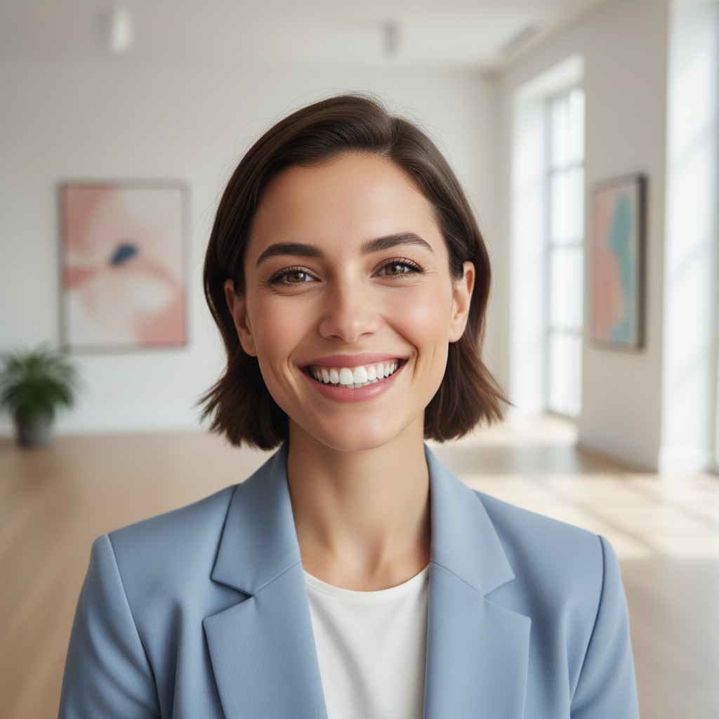 Gesundes, ästhetisches Lächeln nach Behandlung Smile Makeover Kosten Deutschland für ein strahlendes, selbstbewusstes Lächeln und verbesserte Lebensqualität.