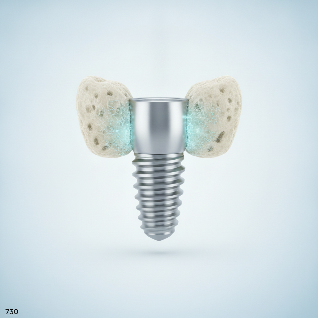 Osseointegration des Zahnimplantats im Knochen Wie lange dauert ein Zahnimplantat Deutschland?: Die Einheilungsphase ist entscheidend für den dauerhaften Erfolg des Implantats.