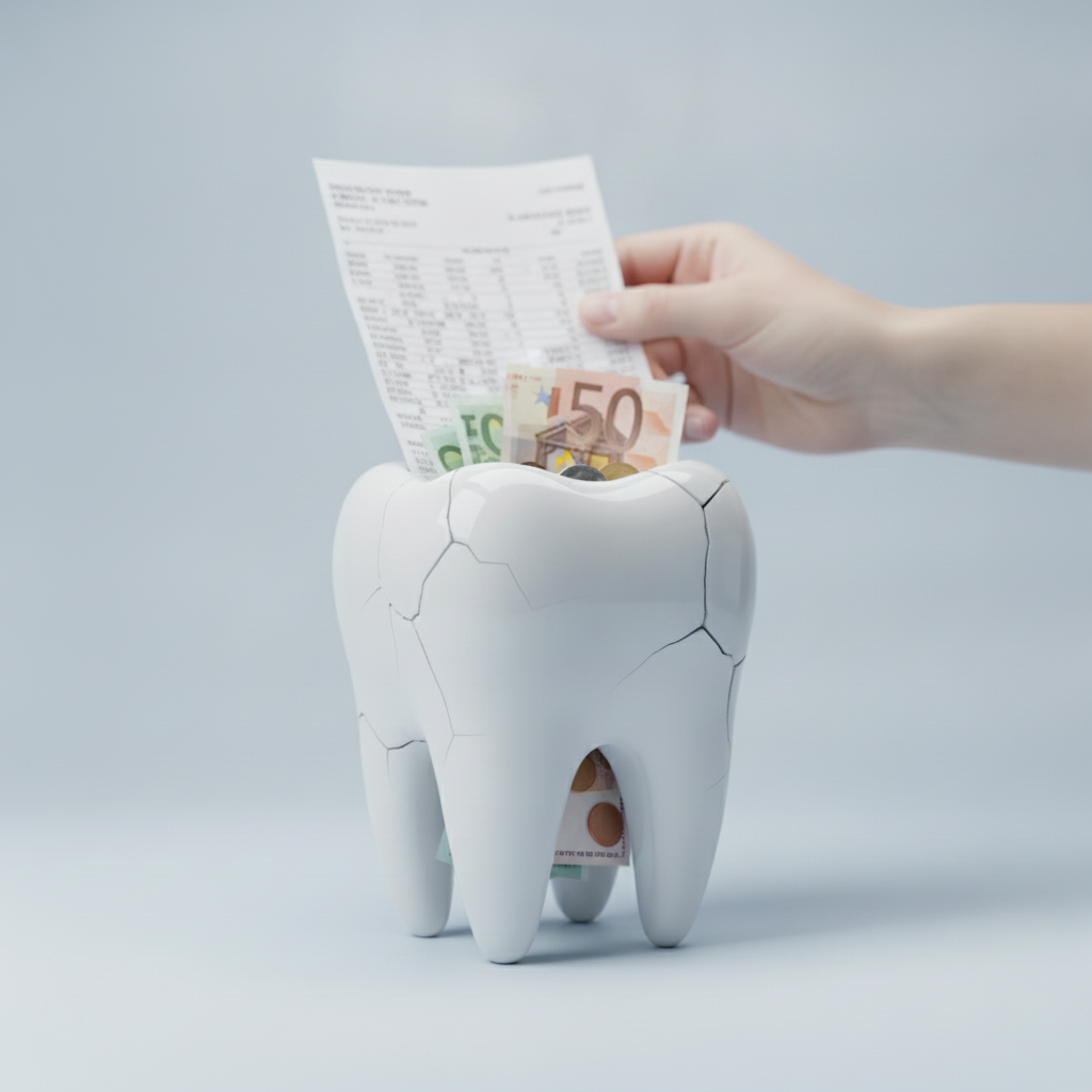 Versteckte Kosten beim Zahnarzt in Deutschland können Patienten oft vor unerwartete finanzielle Herausforderungen stellen, wie diese Darstellung zeigt.
